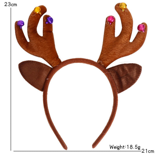 Brown Antler Bell Headband 23*18.5cm