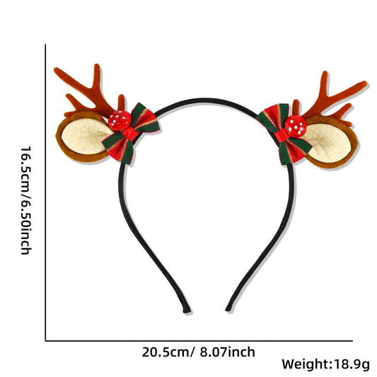 Brown Antler Bow Headband 16.5*21cm