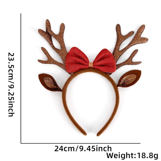 Brown Antler Bow Headband 23.5*24cm