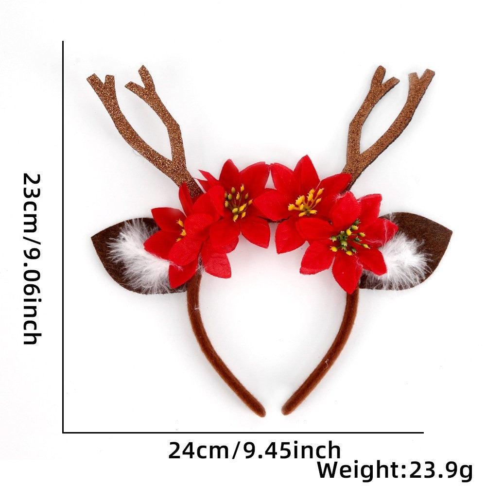 Brown Antler Bow Headband 23.5*24cm 2