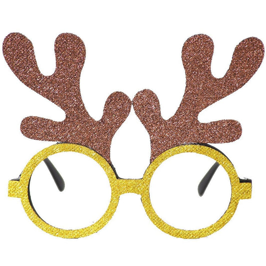 Brown Antler Gold Frame Glasses