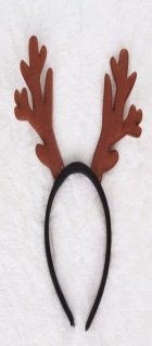 Brown Edge-Stitched Antler Head Bopper