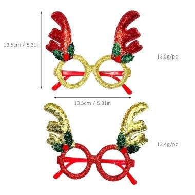 Christmas Decoration Glasses 13.5x13.5cm