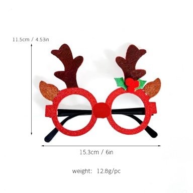 Christmas Decoration Glasses 15.3x11.5cm