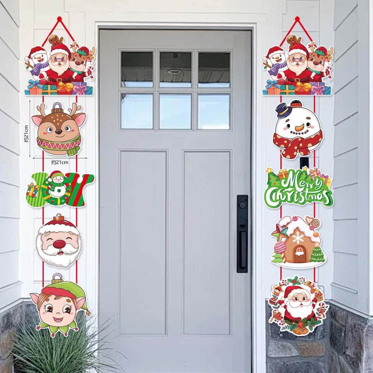 Christmas Door Hanger Wreath 21x21cm
