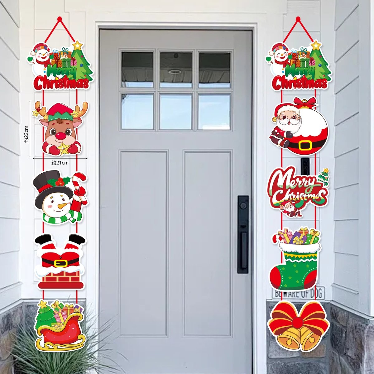 Christmas Door Hanger Wreath 21x22cm