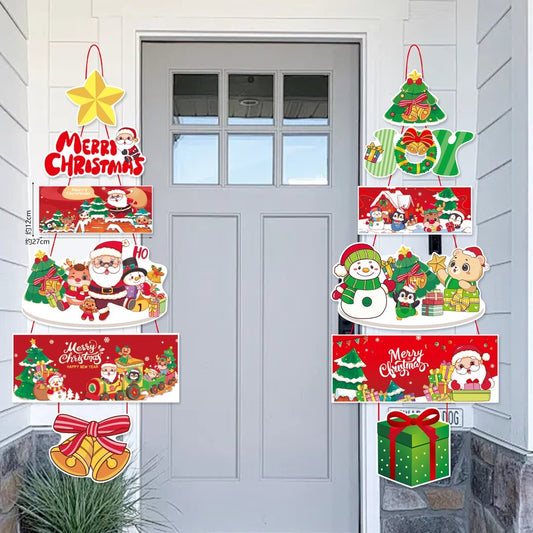Christmas Door Hanger Wreath 27x12cm