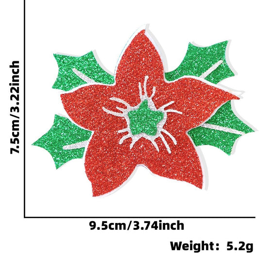 Christmas Flower Hair Clip 7.5*9.5cm