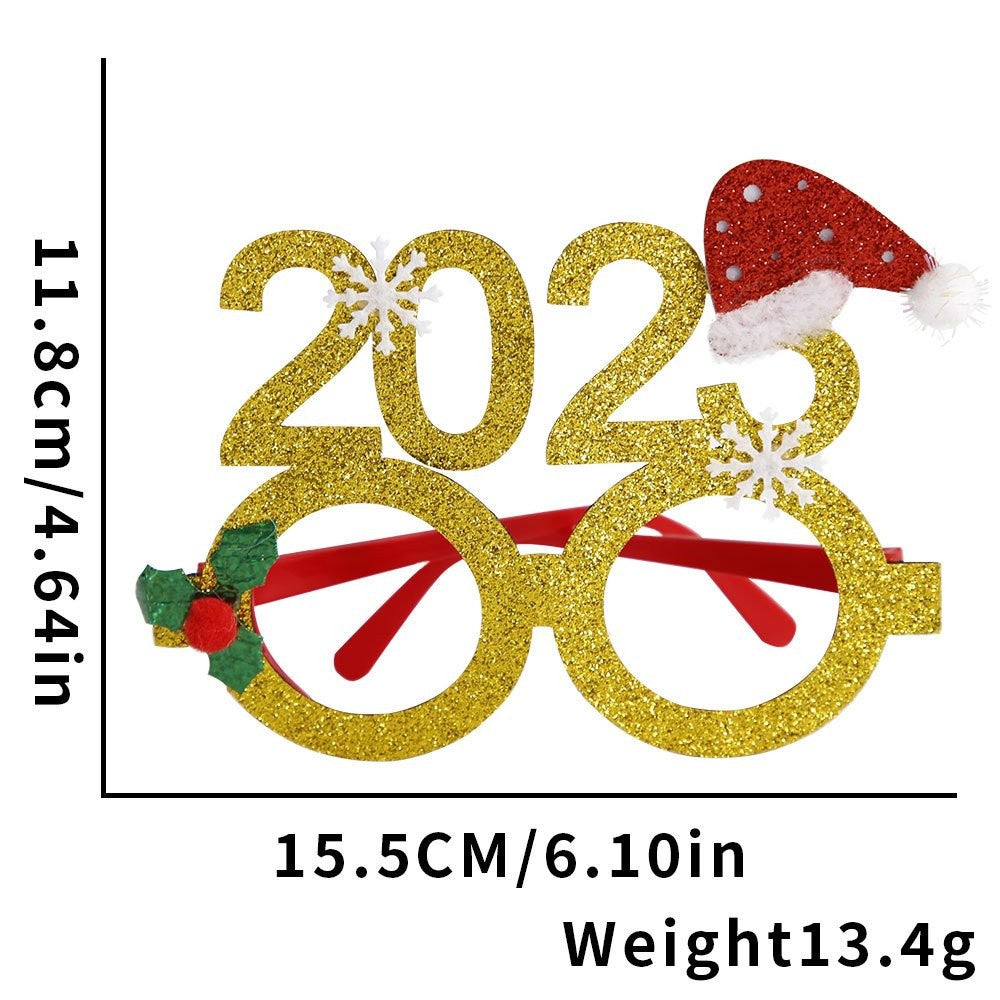 Christmas Green Hat Red Glasses 2