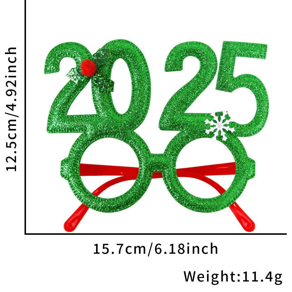 Christmas Green Hat Red Glasses 6