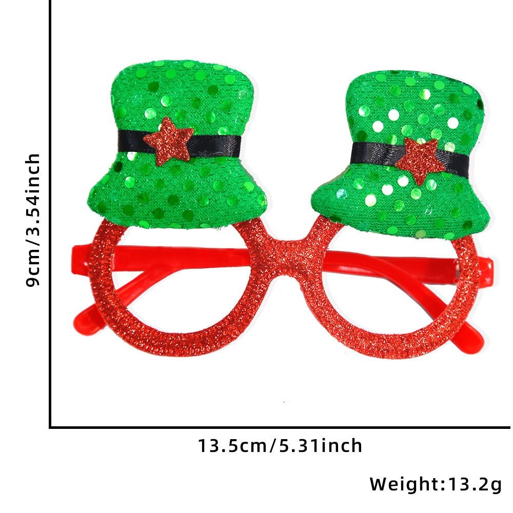Christmas Green Hat Red Glasses 9