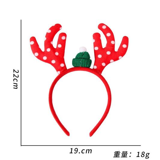 Christmas Red Dots Antler Headband