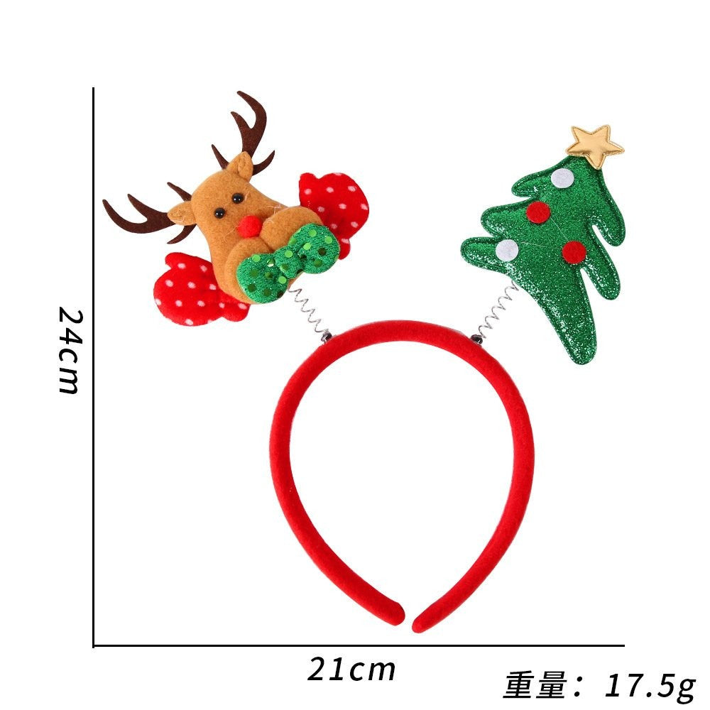 Christmas Reindeer + Christmas Tree Headband