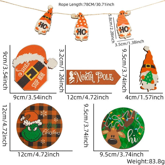 Christmas Reindeer Faceless Figure Style Hanging Sign