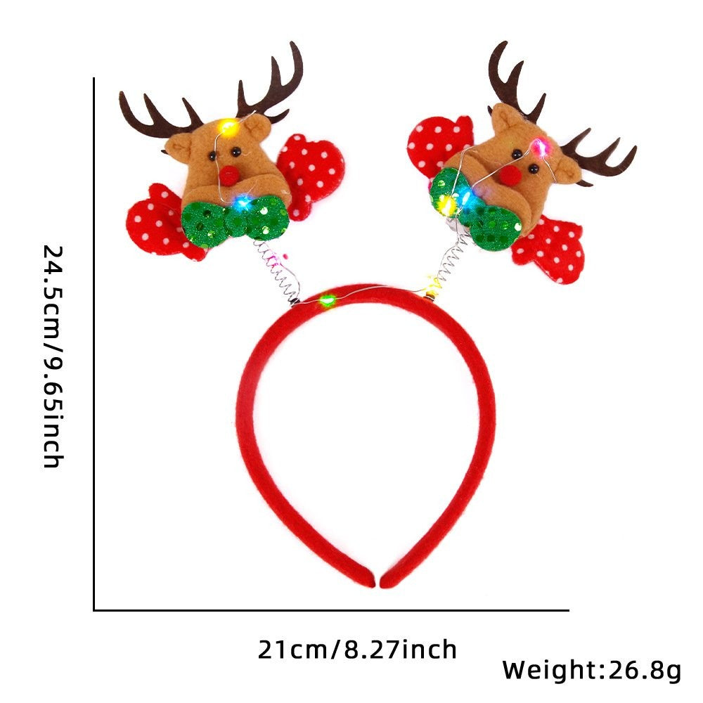Christmas Reindeer Headband (with LED)