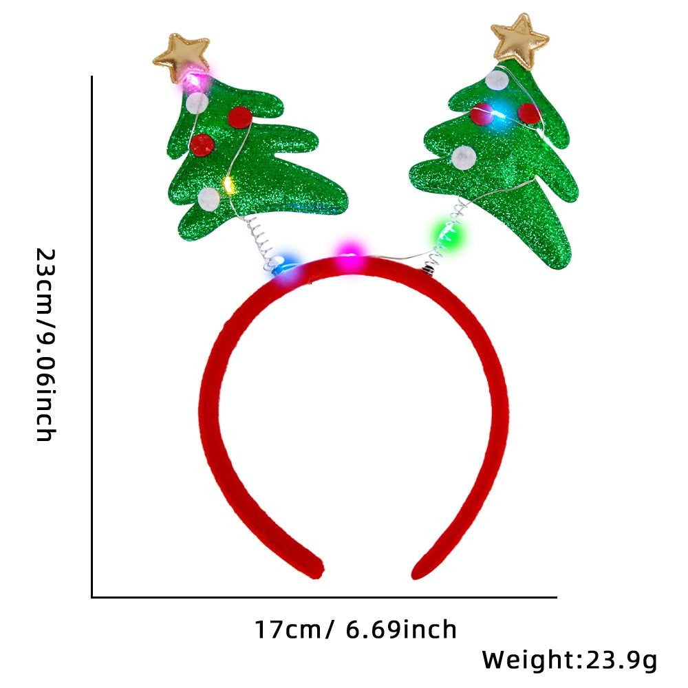 Christmas Tree Five-Pointed Star Headband (with LED)