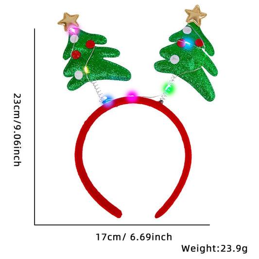 Christmas Tree Five-Pointed Star Headband (with LED)