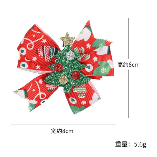 Christmas Tree Hair Clip 8*8cm