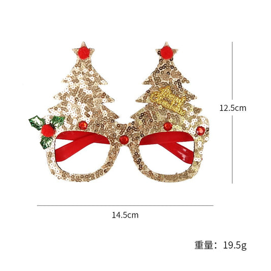 Christmas Tree Ordered Rose Gold Glasses
