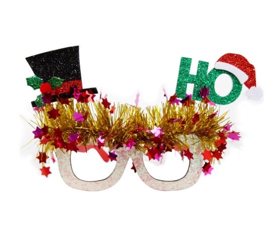 Christmas Tree Snowman Tinsel Boa Glasses 11