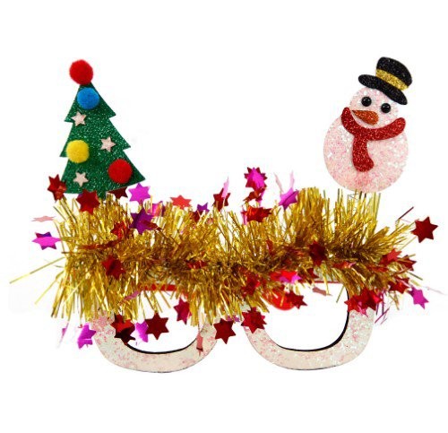 Christmas Tree Snowman Tinsel Boa Glasses 7