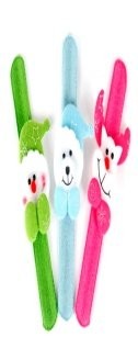 Colorful Plush Snap Bracelet Hair Clip