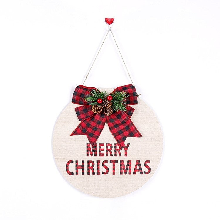 Colorful Wooden Round Hanging Sign Ornament 29.5cm