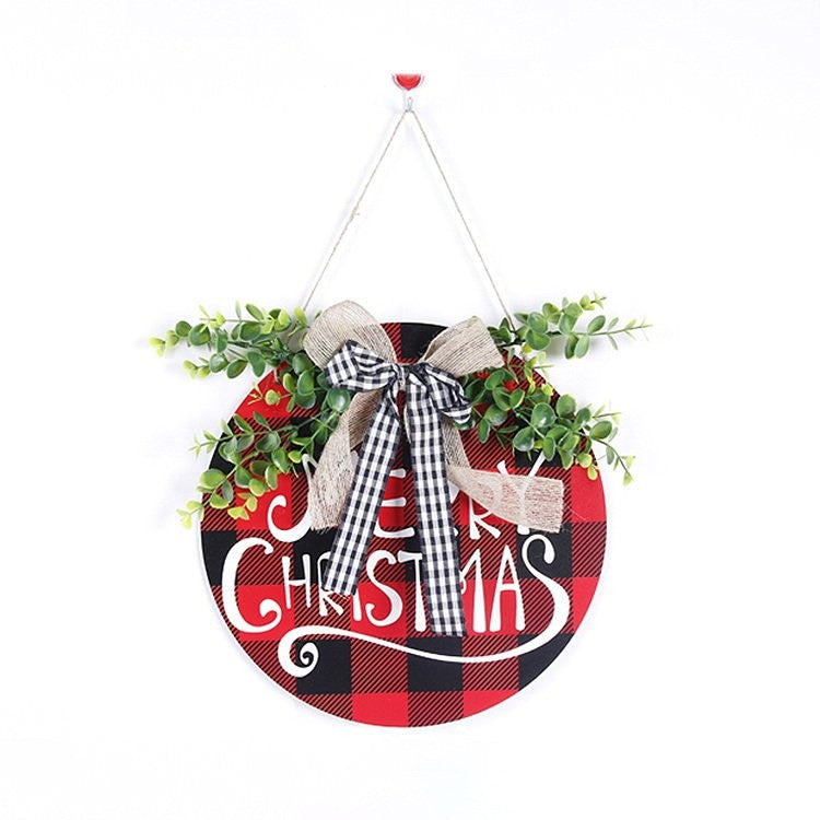 Colorful Wooden Round Hanging Sign Ornament 29.5cm