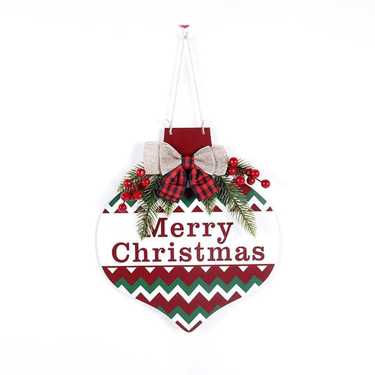 Colorful Wooden Round Hanging Sign Ornament 29.5x33.5cm