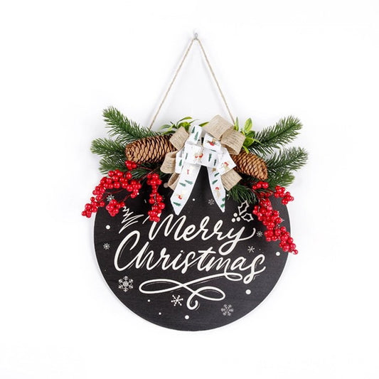 Colorful Wooden Round Hanging Sign Ornament 30cm