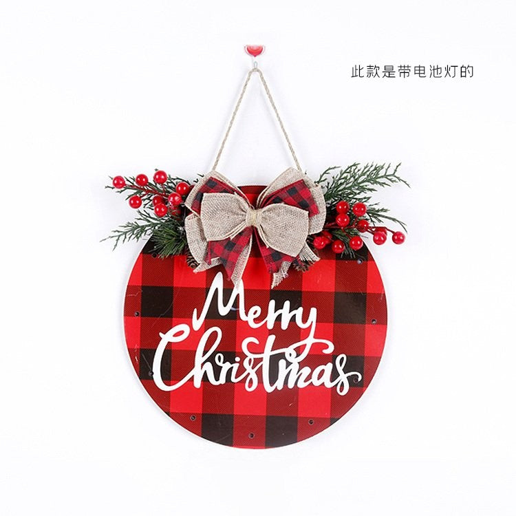 Colorful Wooden Round Hanging Sign (with LED) Ornament