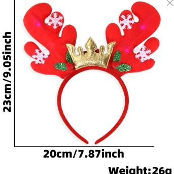 Crown Snowflake Brown Antler Headband 2
