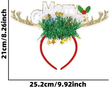 Crown Snowflake Brown Antler Headband 4