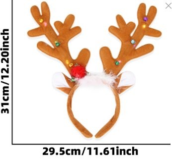 Crown Snowflake Brown Antler Headband 5