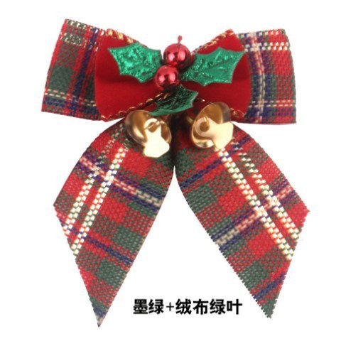 Dark Green + Plush Green Leaf Bow