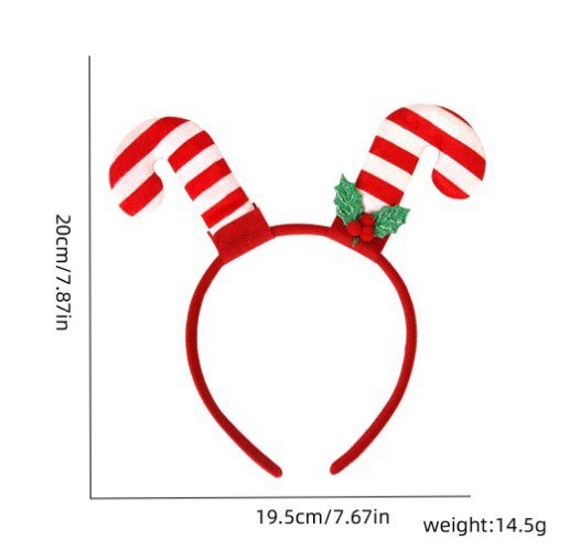 Double Candy Cane Headband