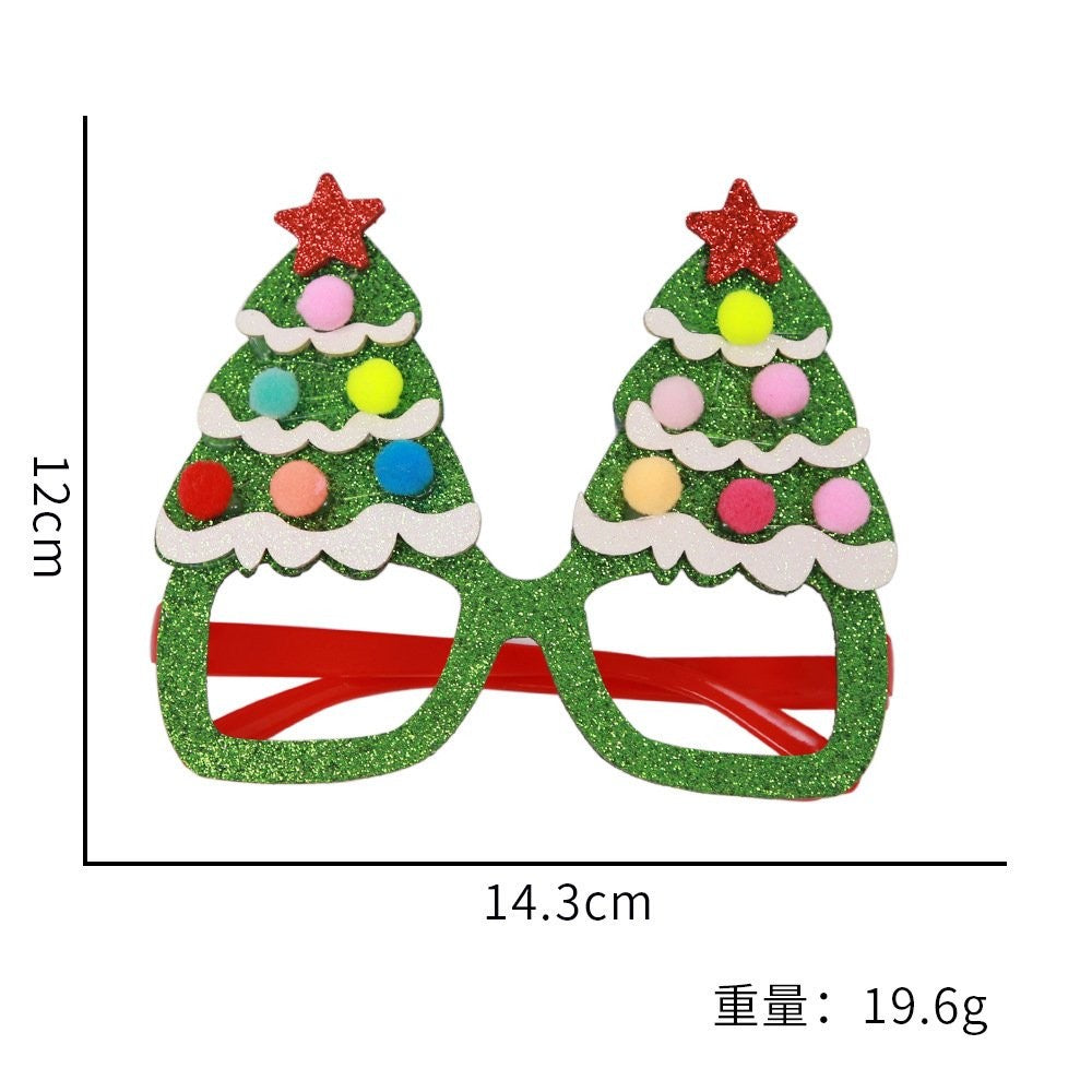 Double Christmas Tree Green Glasses