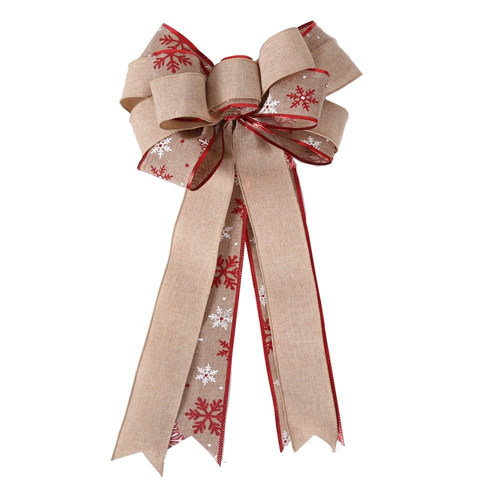 Double Layer Gold Stripe Patch Maple Leaf Large Bow 4
