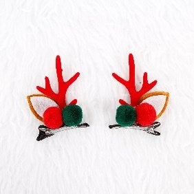 Double Pom-Pom Hair Clip