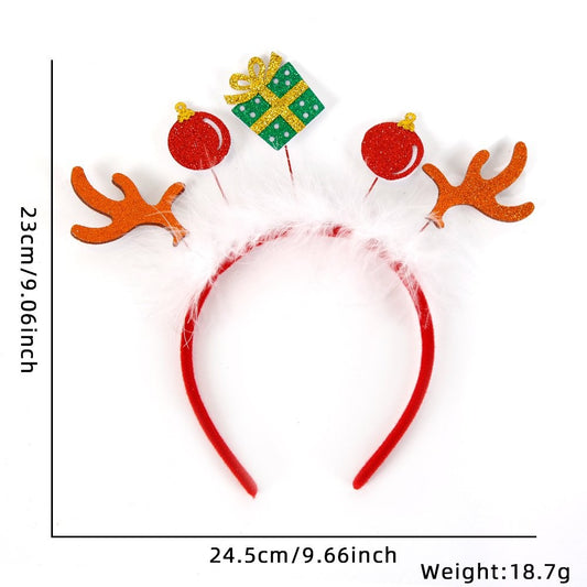 Gift Reindeer Corner White Fluffy Headband 23*23cm