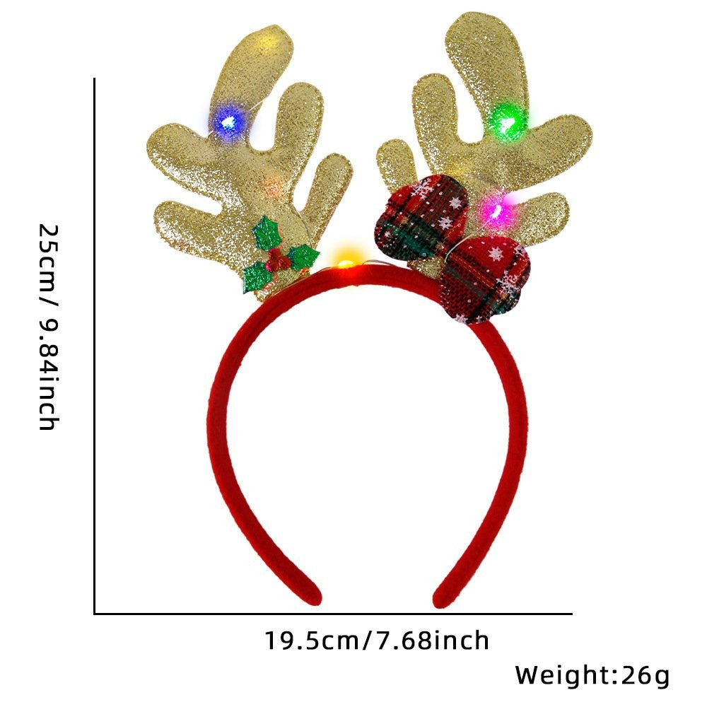 Gold Antler Headband (with LED)