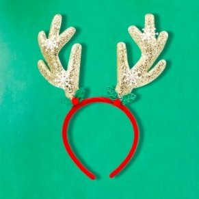 Gold Bright Pink Long Antler Head Bopper