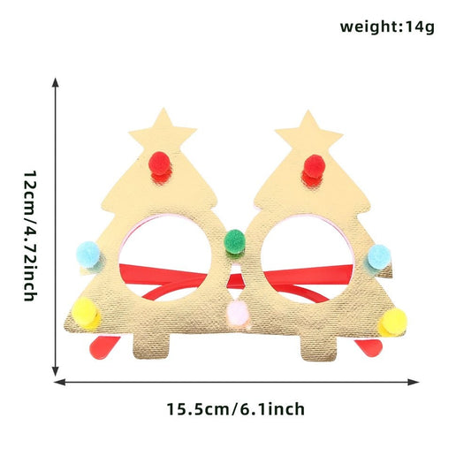 Gold Christmas Tree Glasses 12*15cm