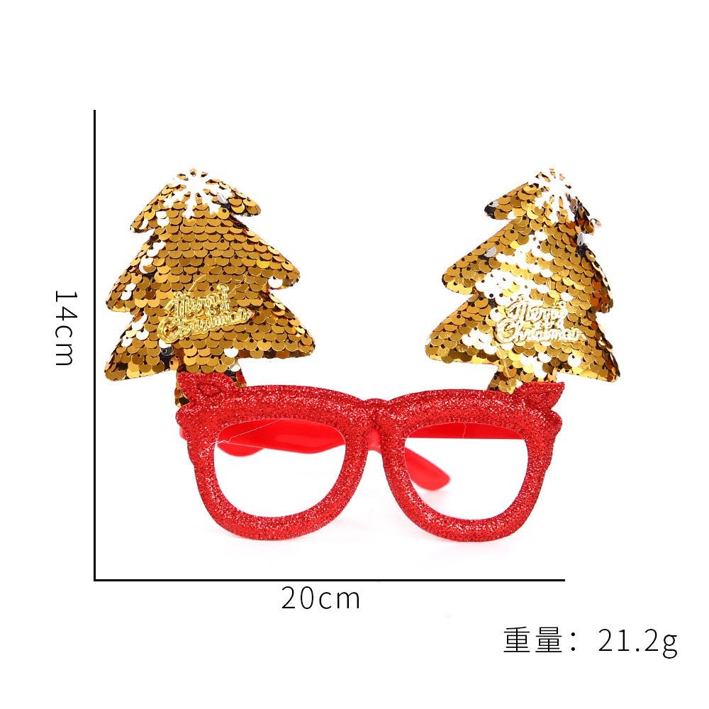 Gold Christmas Tree Glasses 14*20cm