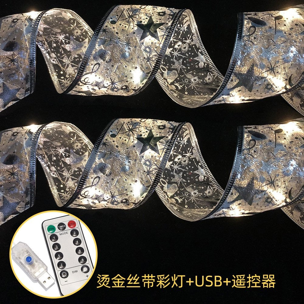Gold Foil Silver (Warm Light +USB+ Remote Control) Ribbon 10M