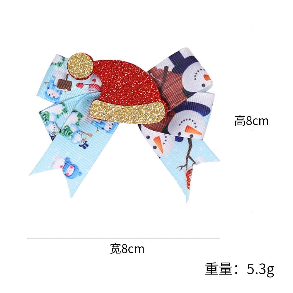 Gold Santa Hat Hair Clip 8*8cm