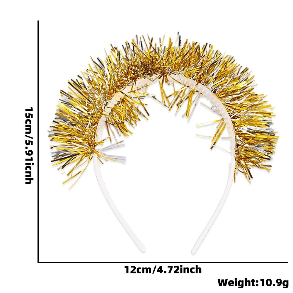 Gold Silver Fine Wire Tinsel Headband