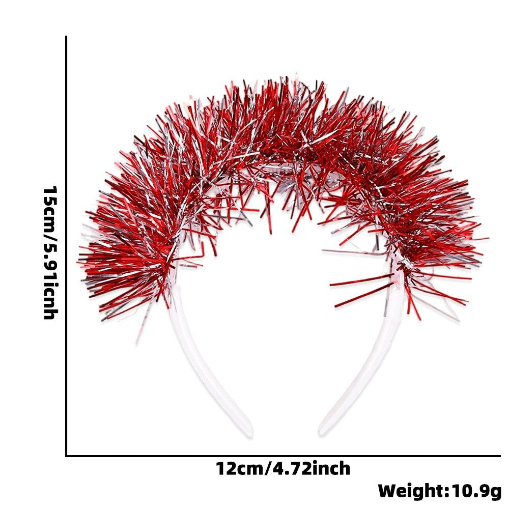Gold Silver Fine Wire Tinsel Headband 3