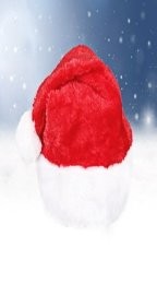 Gold Velvet Short Plush Raw Edge Hat (Kids Style) Santa Hat