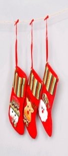 Gold Velvet Sticker Flower Stripe Opening Stocking